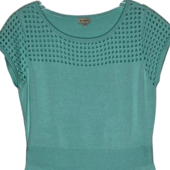 Cremieux Aqua Cotton Blend SS Knit Dress - M - Picture 3 of 8